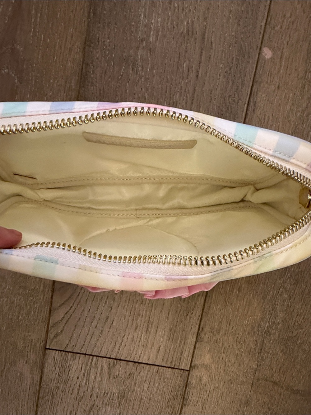 Stoney Clover Lane Rainbow Gingham Small Pouch - Picture 3 of 3